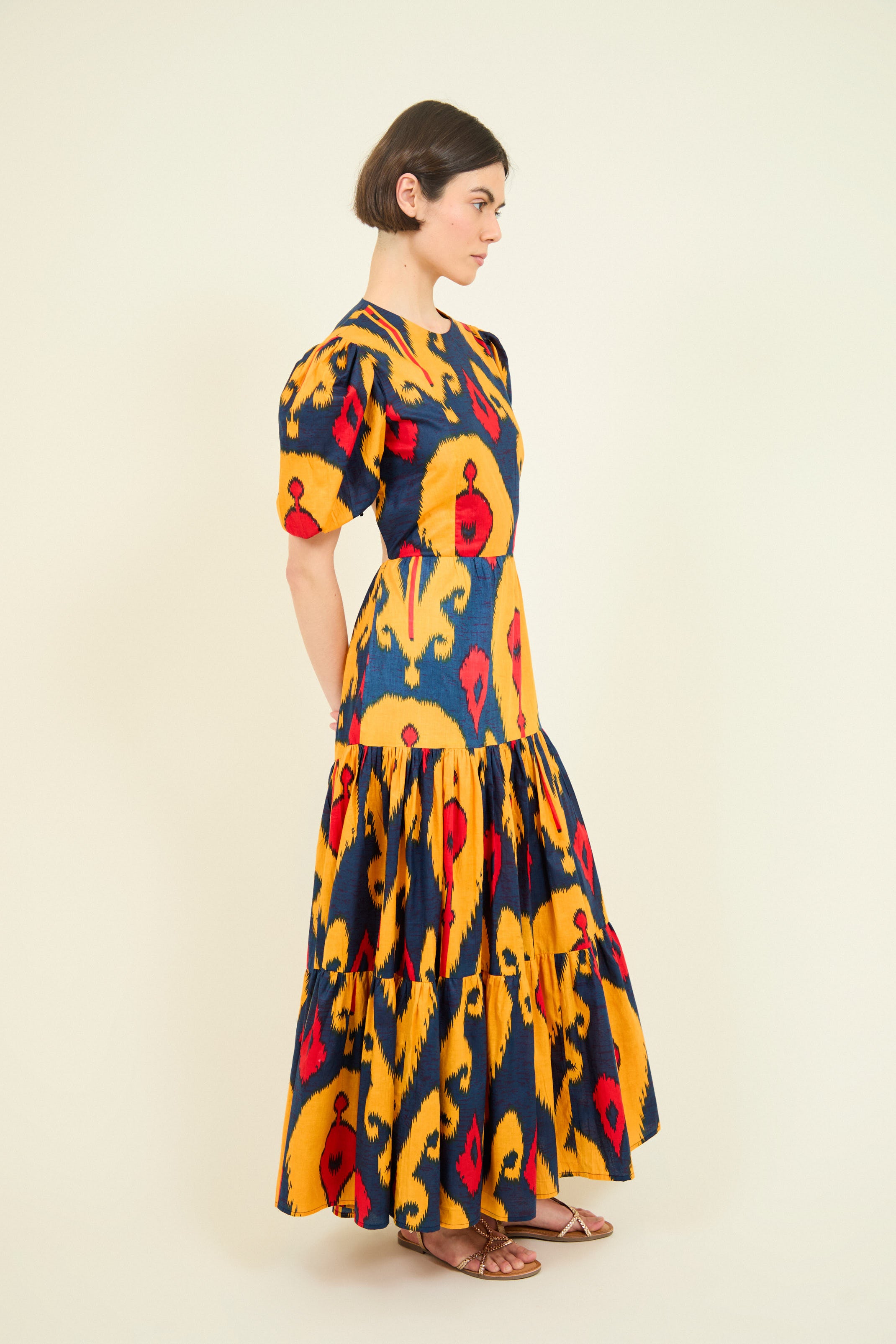 GABRIELLA IKAT ORANGE DRESS