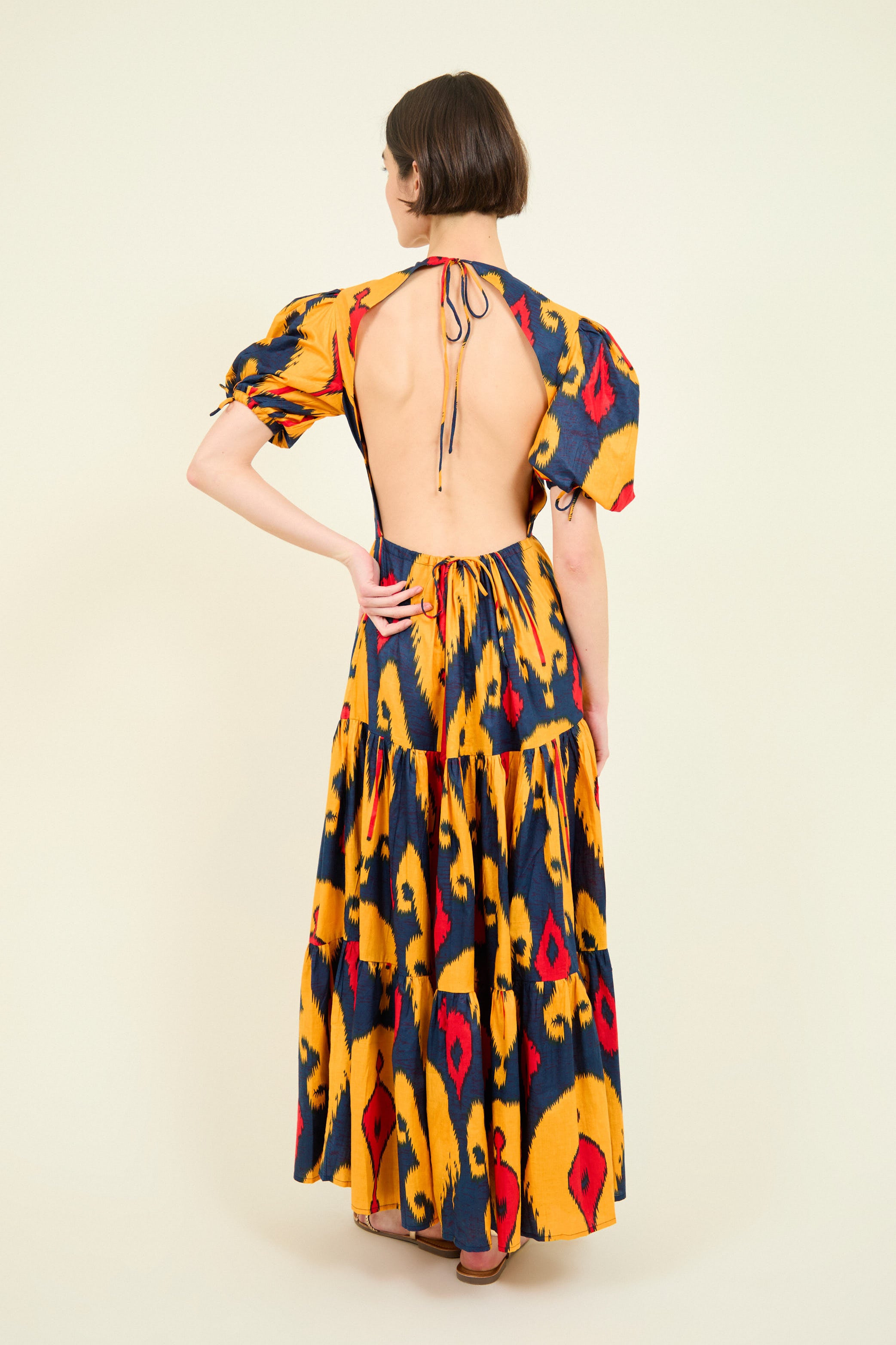 GABRIELLA IKAT ORANGE DRESS