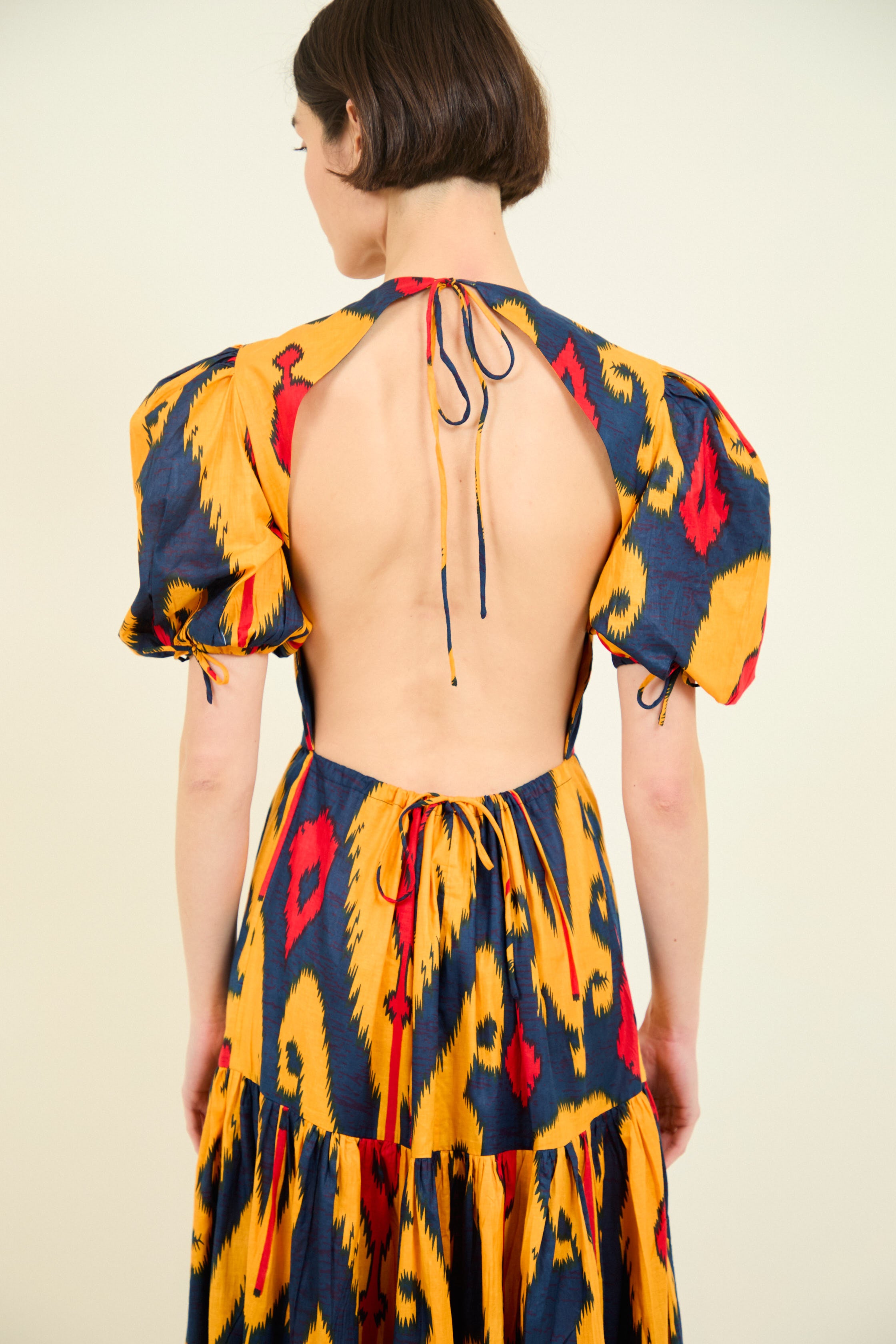 GABRIELLA IKAT ORANGE DRESS