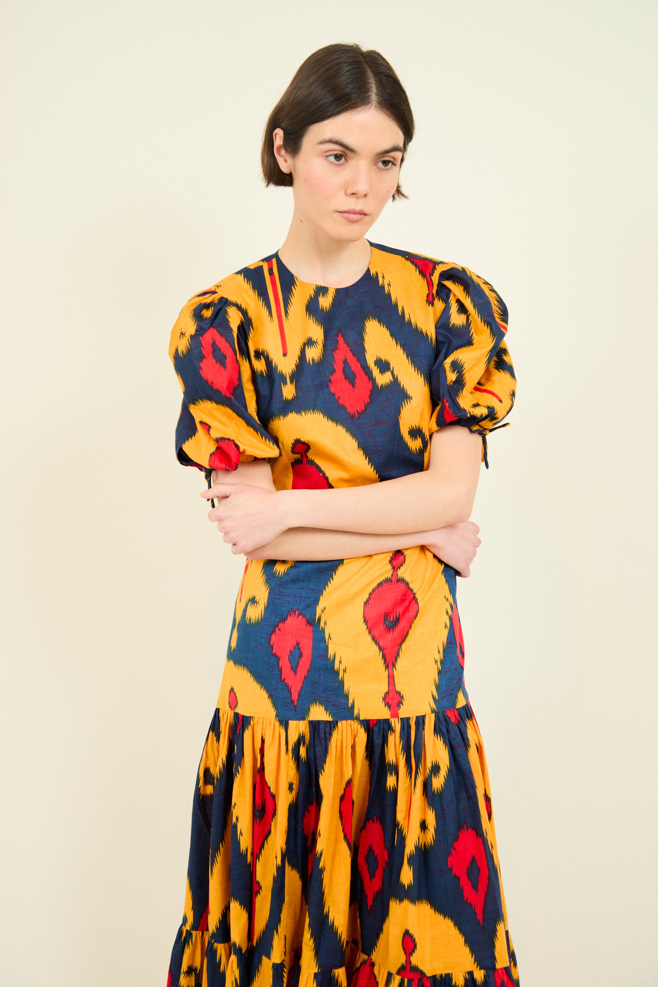 GABRIELLA IKAT ORANGE DRESS