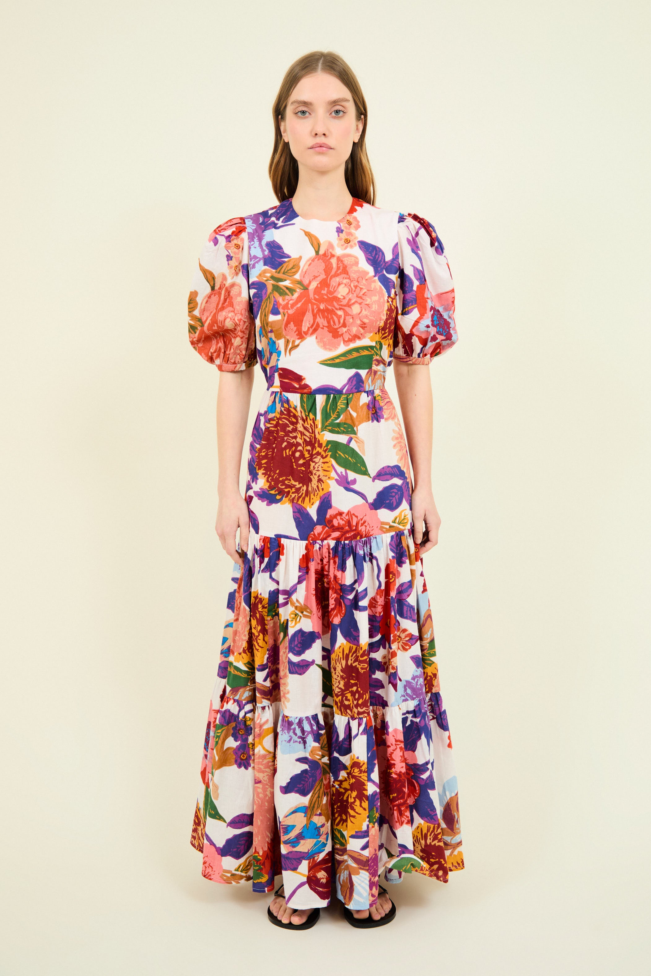 VESTIDO GABRIELLA MAXI FLOR BLANCO