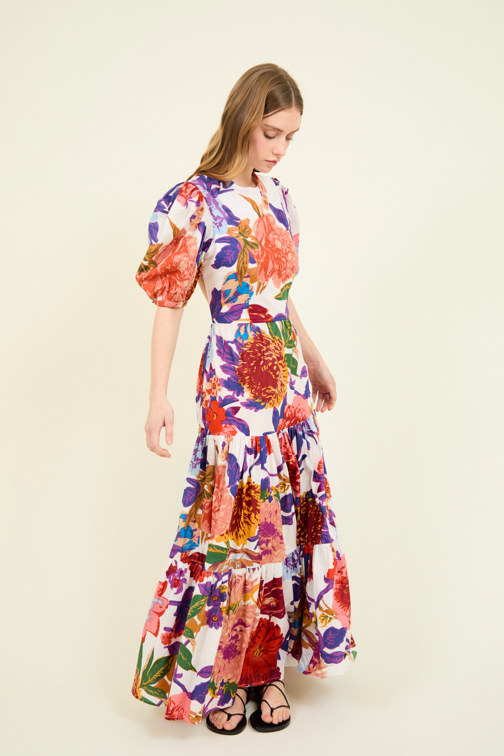 VESTIDO GABRIELLA MAXI FLOR BLANCO