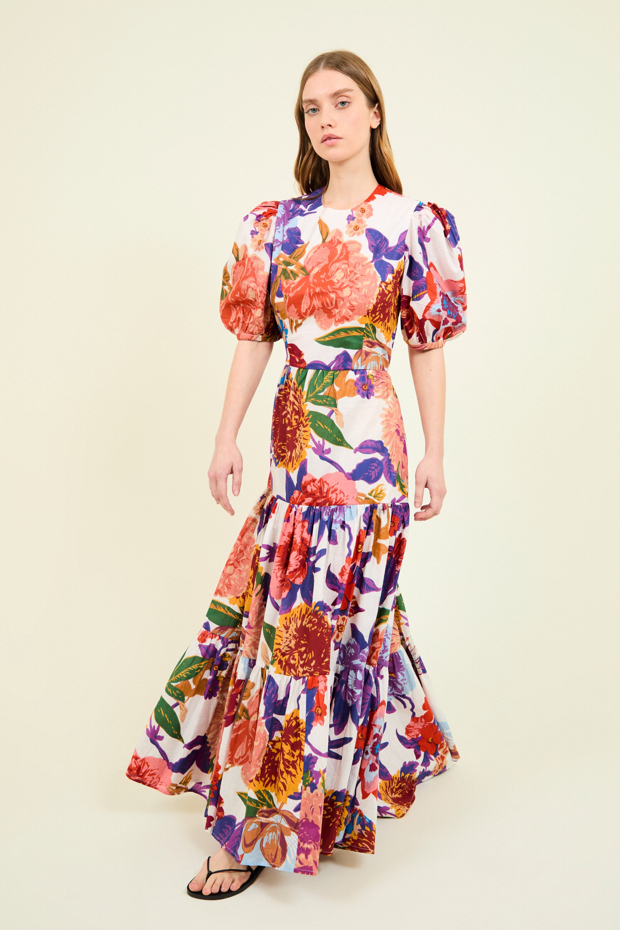 VESTIDO GABRIELLA MAXI FLOR BLANCO