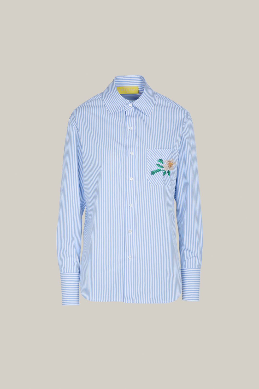 CAMISA RAYAS CELESTE