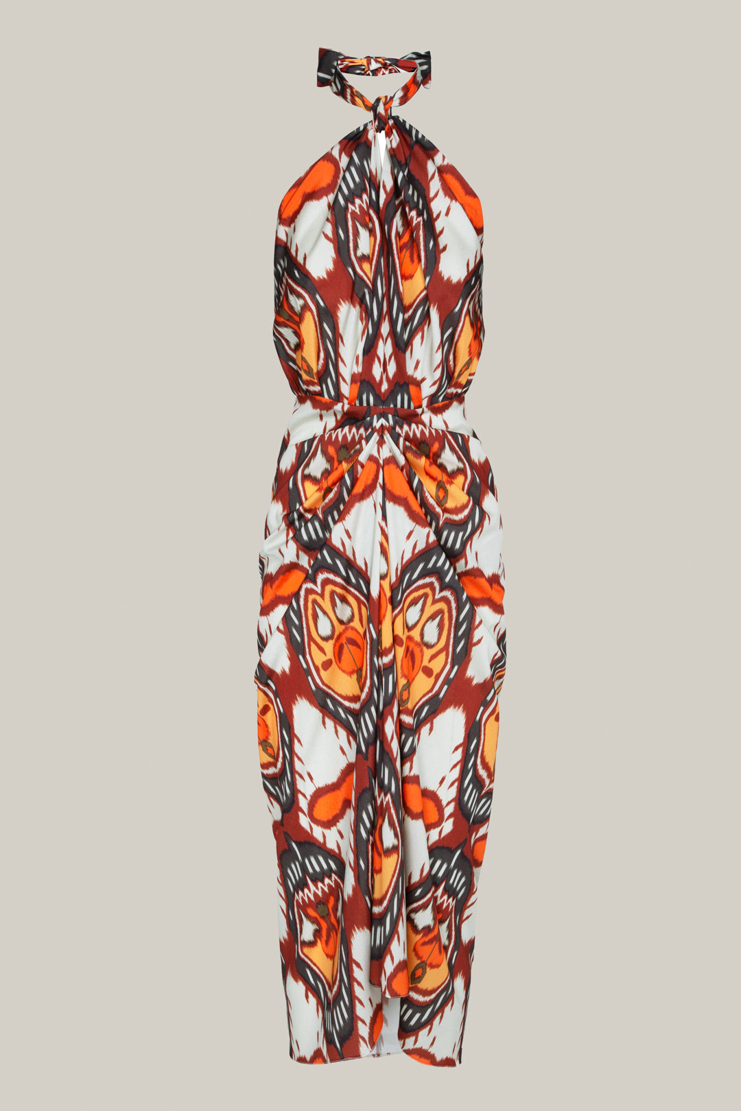 VESTIDO HALTER NARANJA