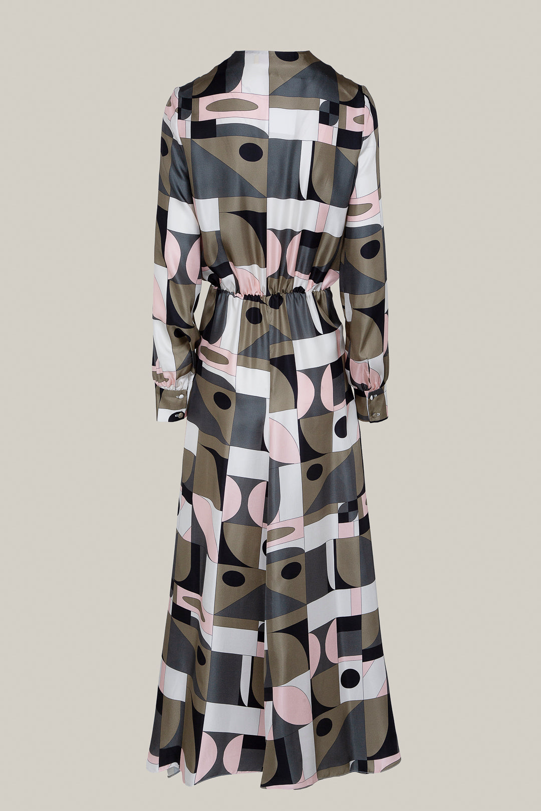 VESTIDO GEOMÉTRICO KAKI