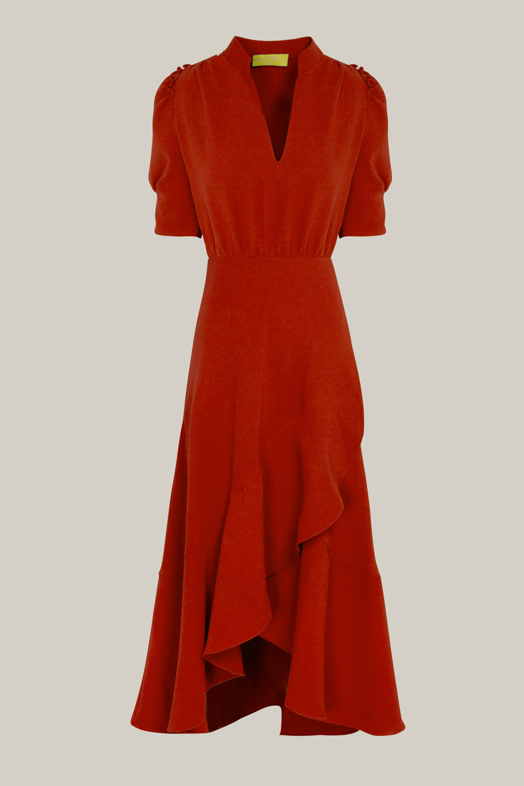 VESTIDO CREPE ROJO