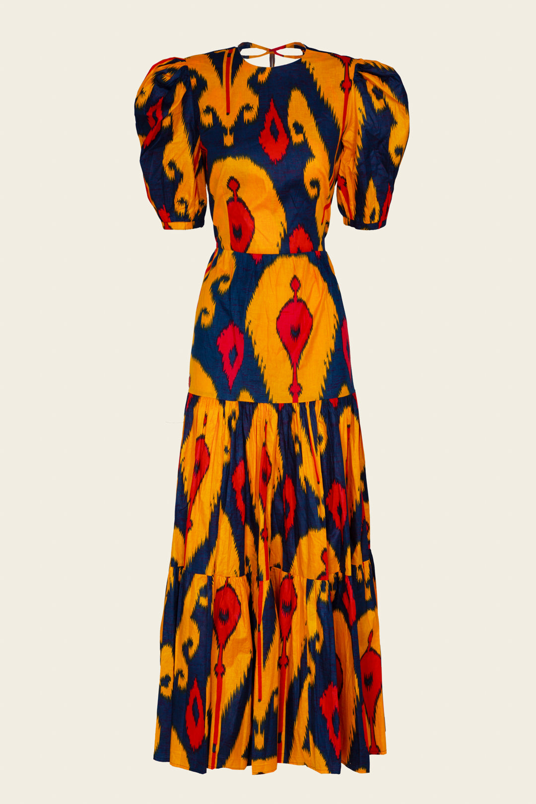 VESTIDO GABRIELLA IKAT NARANJA