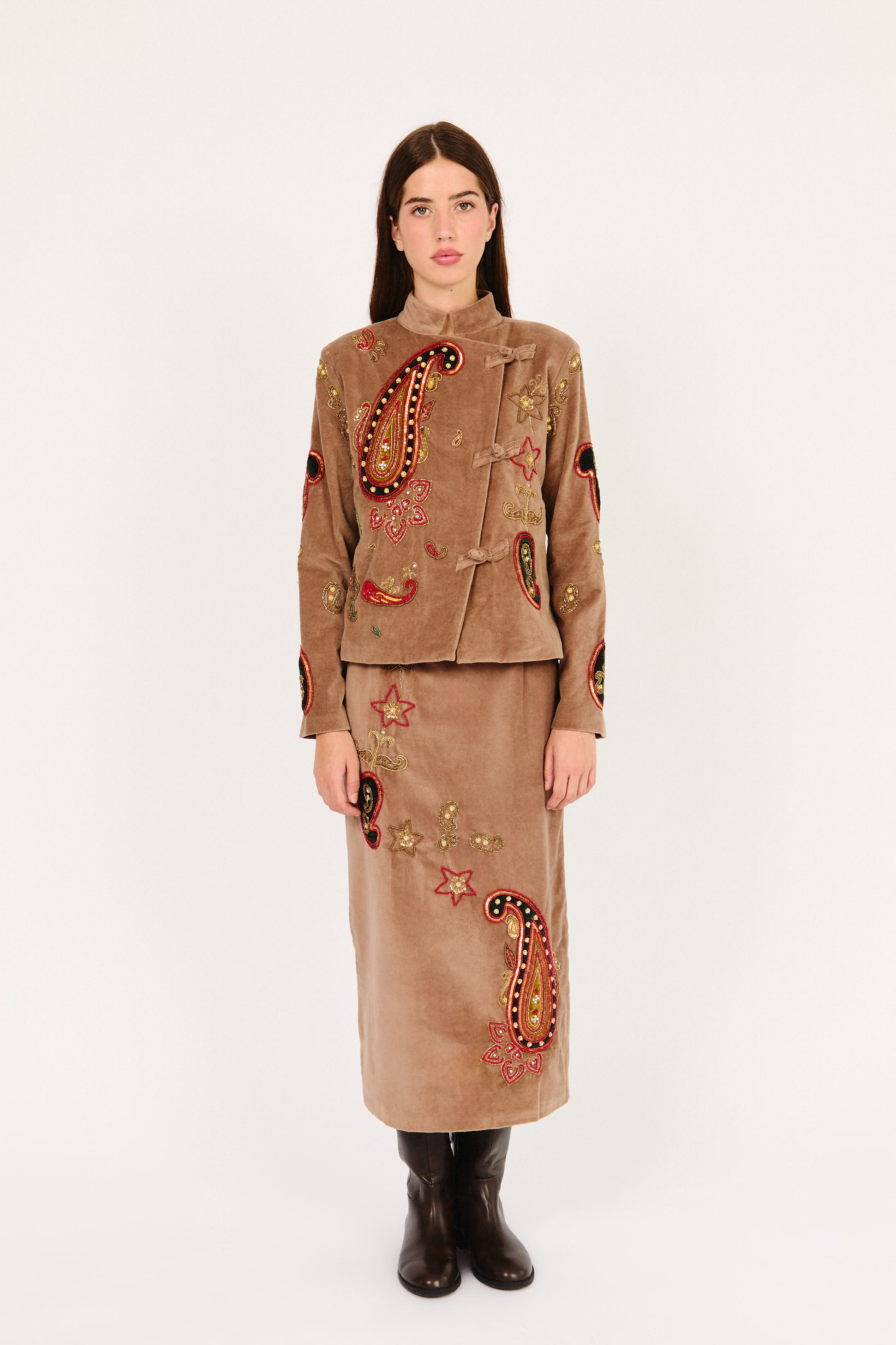FALDA ANGELA MARRON