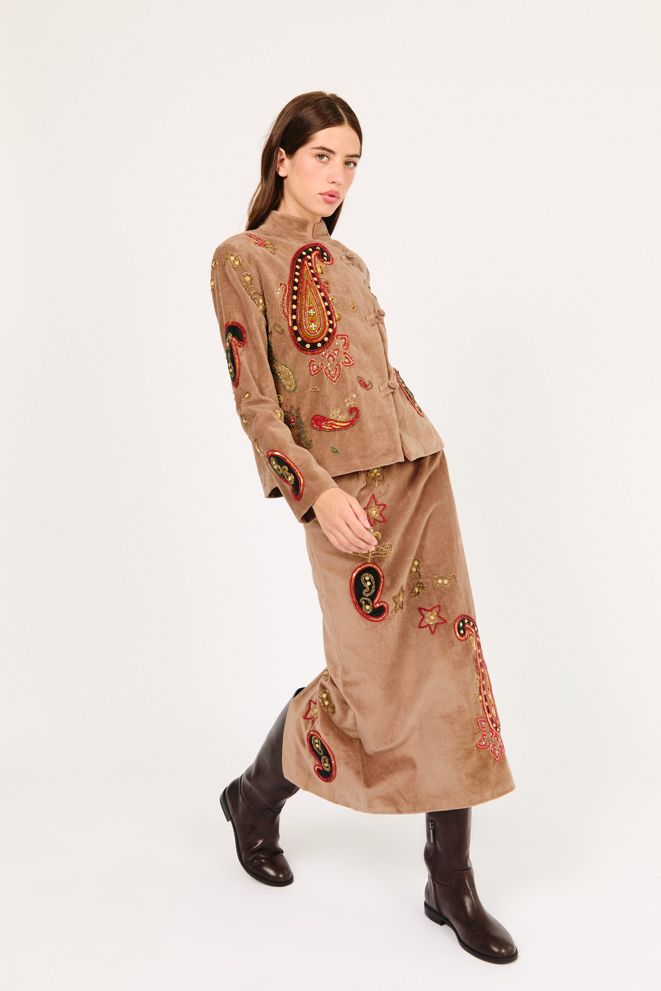 FALDA ANGELA MARRON