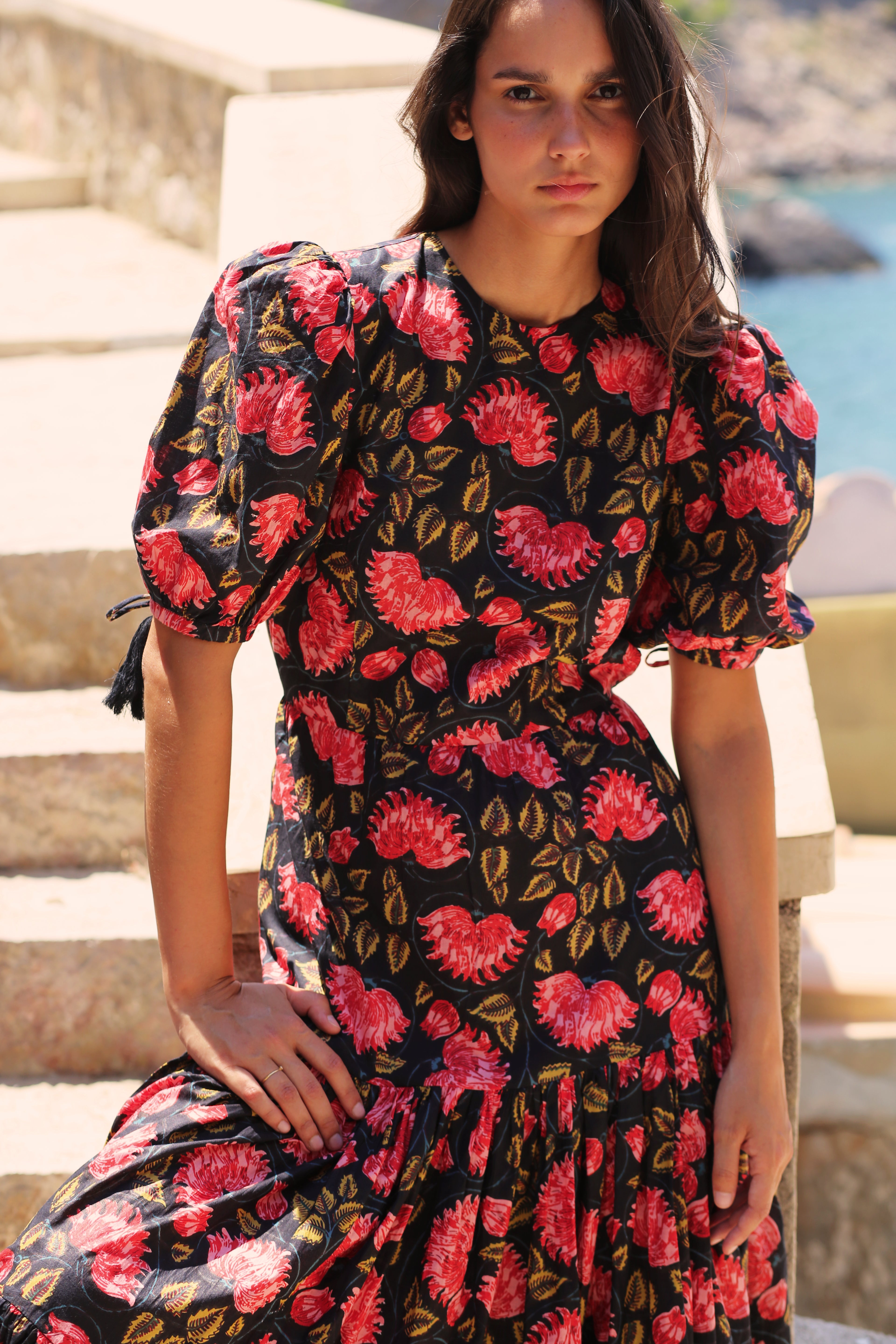 GABRIELLA PINK FLOWERS DRESS