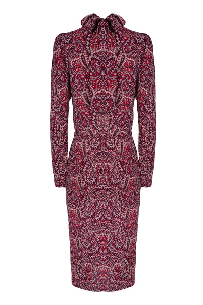 RED PAISLEY DRESS
