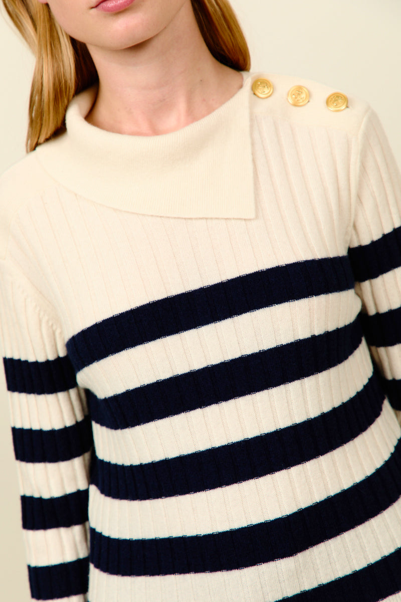 XIMENA STRIPPED SWEATER