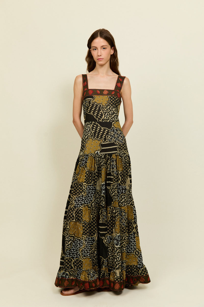 VESTIDO ZITA FLORES ROSAS