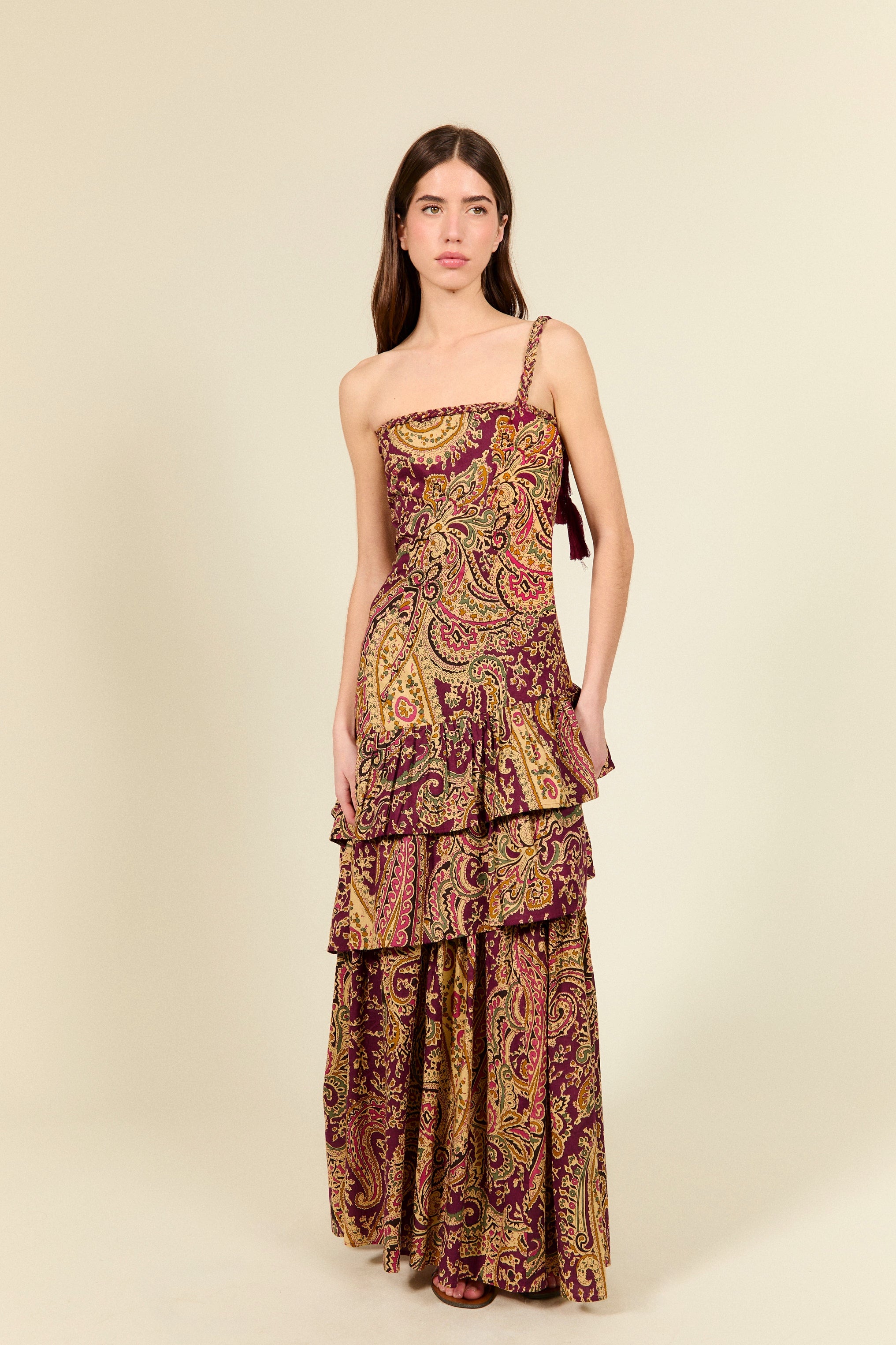 VESTIDO AILEN BURGUNDY