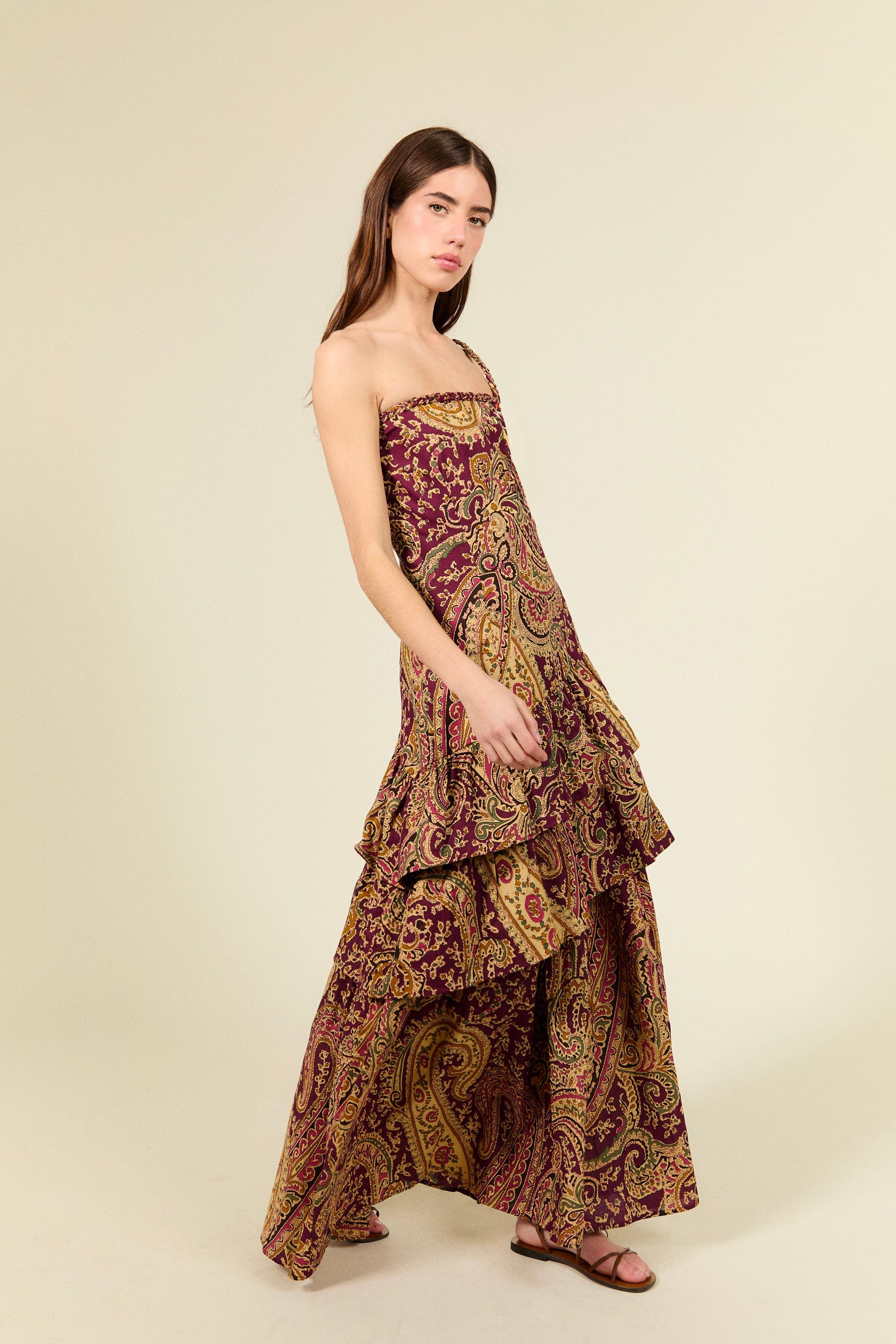 VESTIDO AILEN BURGUNDY