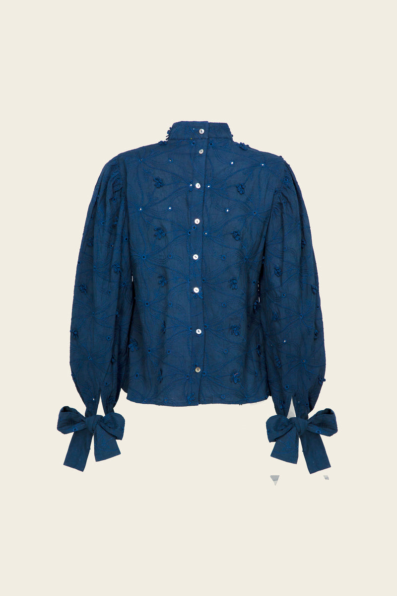 BLUSA JOHANA  AZUL MARINO
