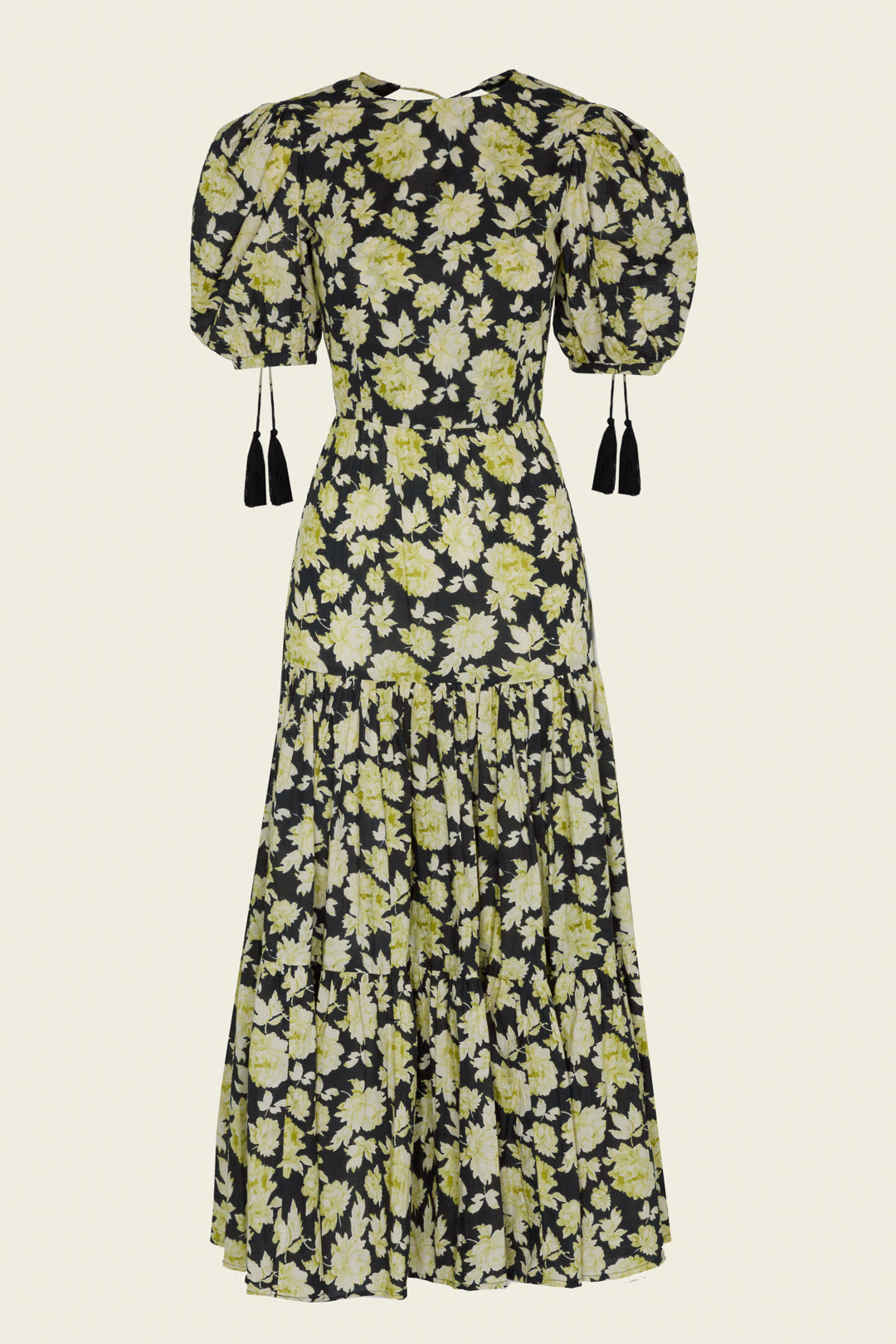 VESTIDO GABRIELLA NEGRO FLORES