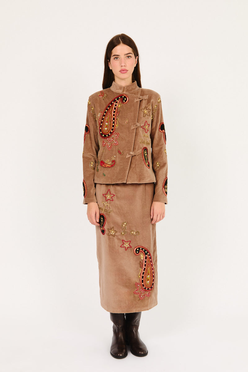 FALDA ANGELA MARRON