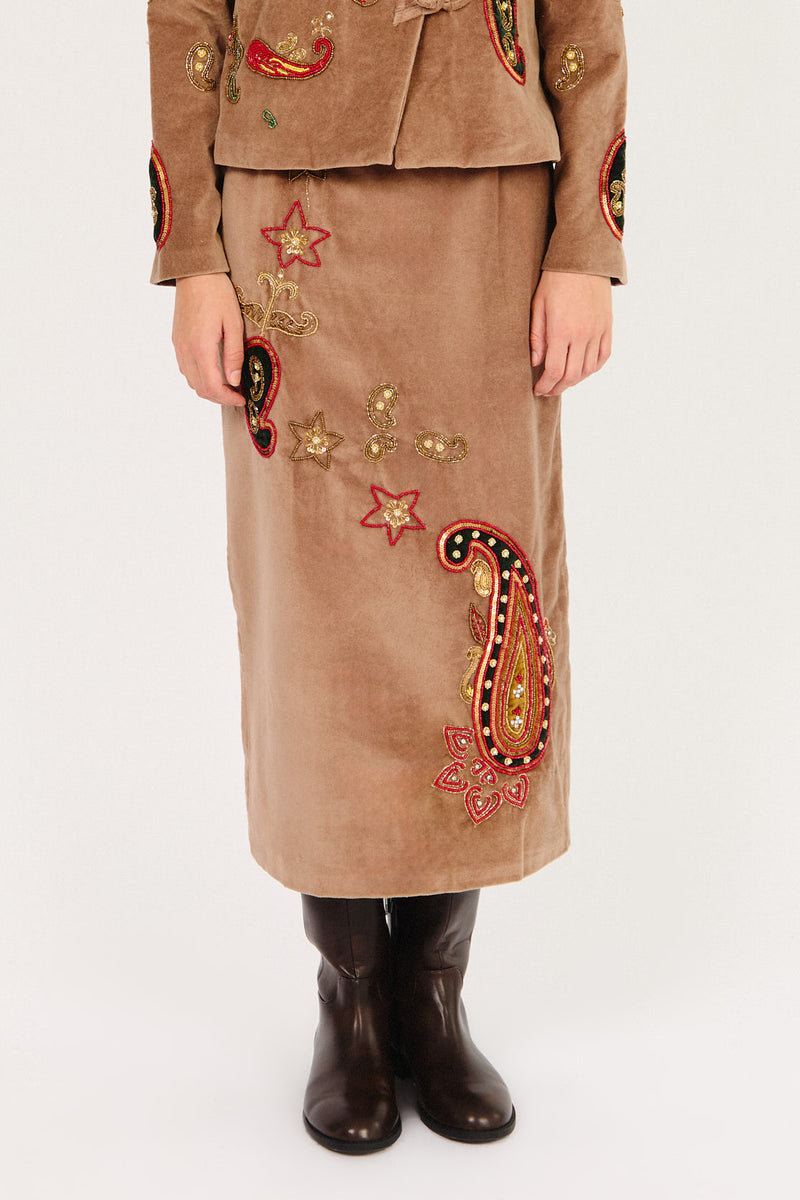 FALDA ANGELA MARRON