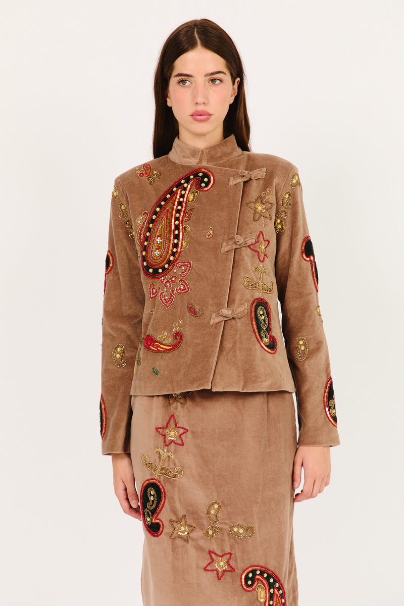 CHAQUETA ANGELA MARRON