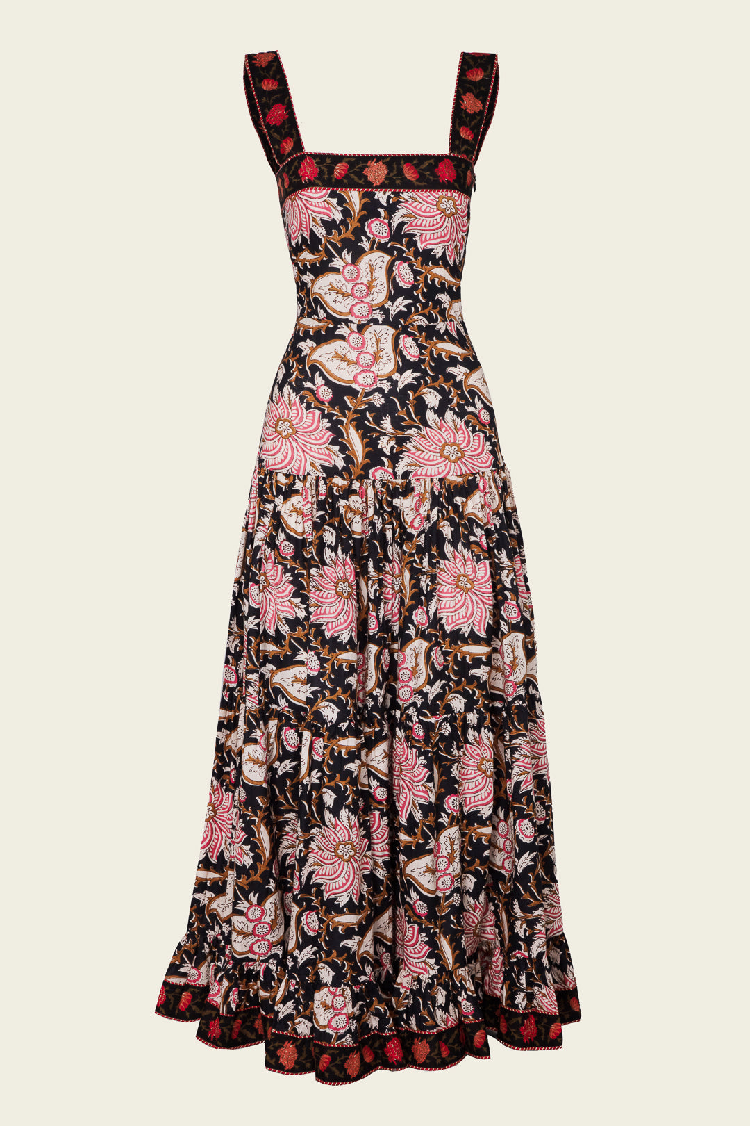 VESTIDO ZITA FLORES ROSAS