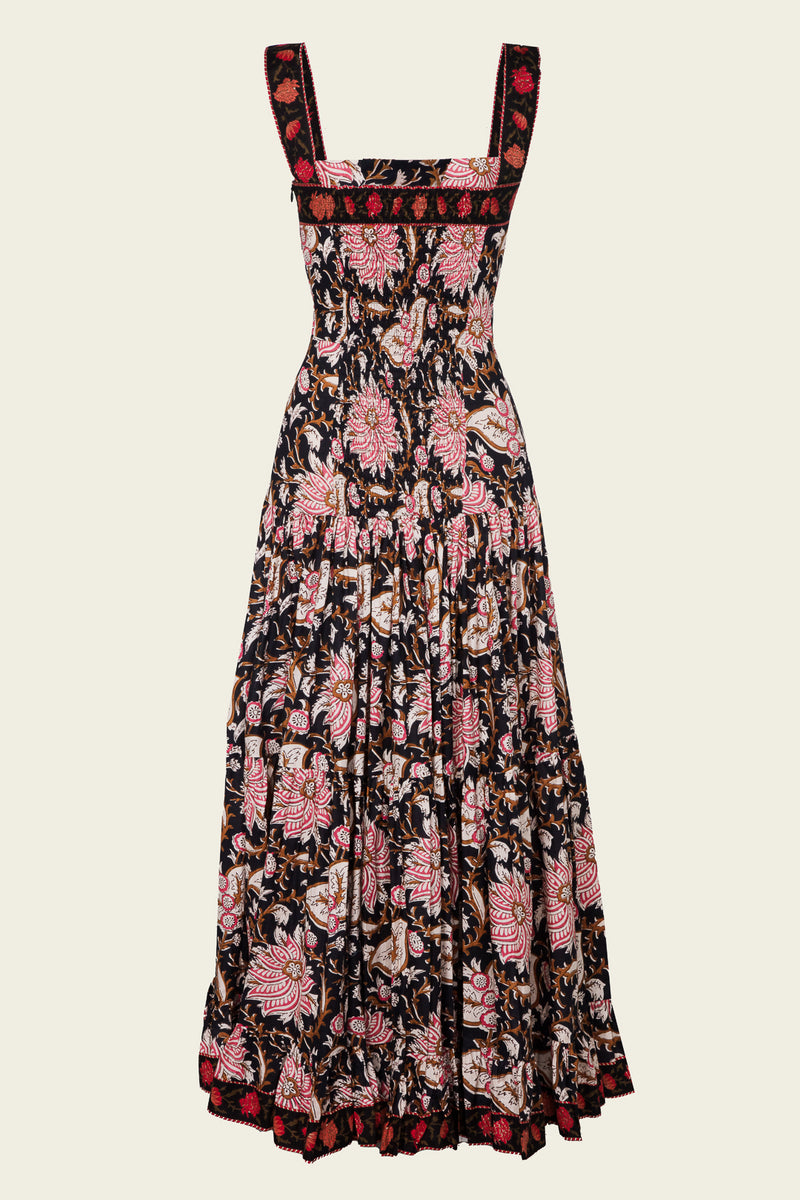 VESTIDO ZITA FLORES ROSAS